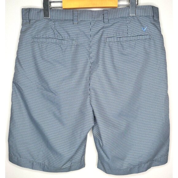 Callaway Mens Shorts Golf Active Waistband Flat Front Golfer Blue Plaid Size 36 - Picture 2 of 11